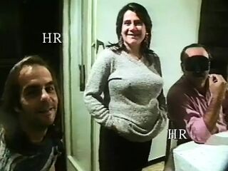 Swinger couple with preggo and have trio way sex! Italian