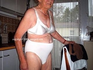 OMAGEIL pornography enjoying grandmas tries on horny Footage