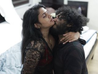 Vaishnavy scorching fantastic ebony net and crimson bikkini romp with Sharun Raj, Mallu duo scorching romp in bikkini, Mallu duo butt munch in net