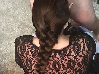 Plus-size dt. Braided hair. Brown-haired wife