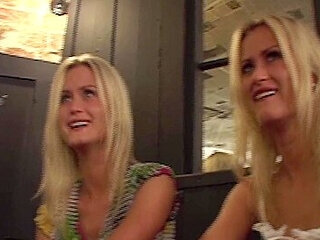 ﻿2 sumptuous blond gals Are Getting Their pinkish Tacos porked In A pub