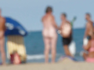Cumming on Nudist Beach  with passers by watching!